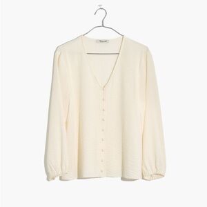 Madewell Cream Button-Up Women's Top